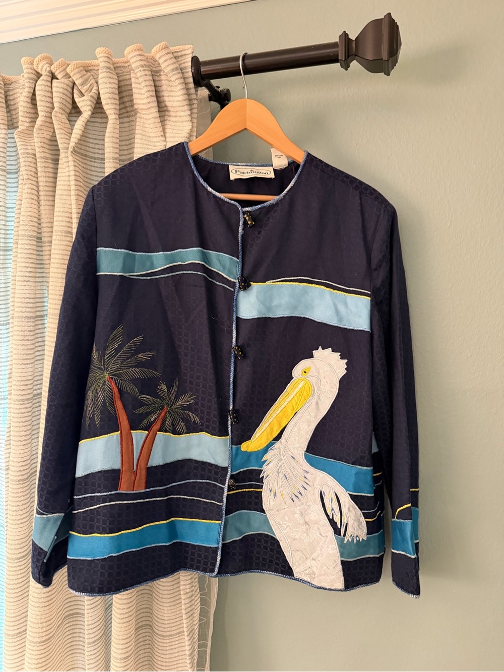 Patchington Navy Pelican Embroidered Jacket size L